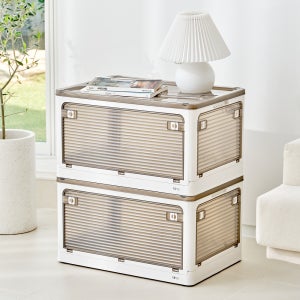 클리나 리빙박스 수납함 플라스틱 접이식 폴딩박스 84L