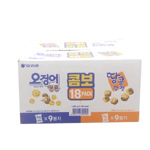 오리온콤보18팩 오징어땅콩9 땅콩강정9 1485g