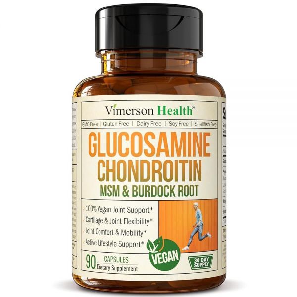 Vimerson Health <b>비건 글루코사민 콘드로이틴 MSM</b> 90캡슐
