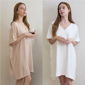 골프샤워가운 골프장 가운 라운딩 샤워 목욕 가을 겨울 여성 로브 베이직(M)