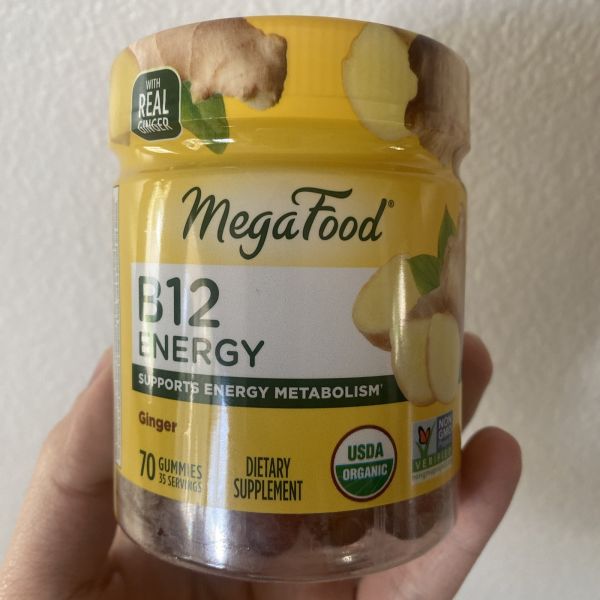 MegaFood <b>메가푸드</b> B12 <b>에너지</b> - 진저 24 mcg 70 구미