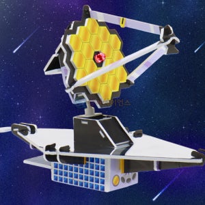 SA 각도조절 태양광 제임스 웹 우주 망원경(빛 반사)(1인용 포장) 초등 LED 과학 키트 천문학 우주공학