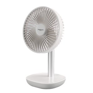 포유 무선 USB DC 선풍기 저소음 각도조절 15CM 미니 탁상용 화이트 선풍기