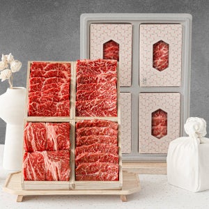 케이미트 소고기 모듬구이 선물세트 1kg (척아이롤 부채살 토시살 살치살) (선물포장)