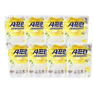 샤프란 코튼 베이비파우더 섬유유연제 리필 1.6L x 8개 1박스