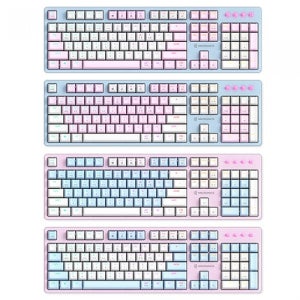 마이크로닉스 MANIC EX580 광축 크리스탈 게이밍 키보드 (파스텔블루, 핑크) / MPS