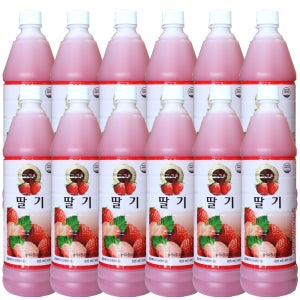 청솔 딸기 과일원액 835ml 음료베이스 12개 1박스 에이드 스무디용