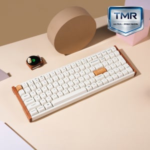 키크론 K4 HE 래피드트리거 게이밍 키보드 TMR 자석축 키보드 우드 화이트, 네뷸라 마그네틱