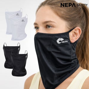 NEPAsafety 1+1 자외선차단 마스크 여름 안면 얼굴 햇빛가리개 골프 자전거 러닝