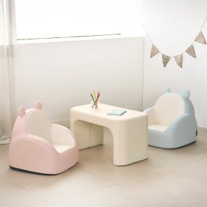 [당일출고] 뒹굴러 판다 유아 키즈 소파 친환경소재 핑크 / 블루 생활방수 무배