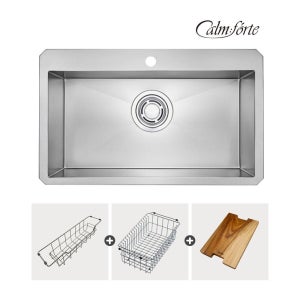 백조 깜뽀르테8535 주방 씽크볼 3.5T 교체 싱크대리폼 사각싱크볼 깜포르테 1.2T