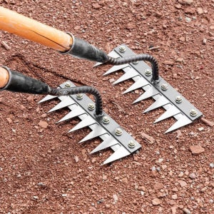 다기능강철갈퀴 잡초제거 농기구 잔디관리 텃밭농기구 견고한 망간강갈퀴