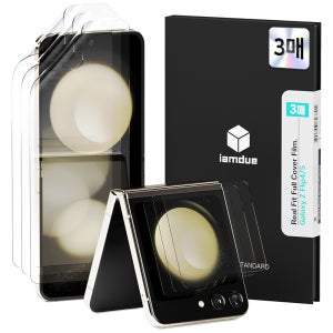 아이엠듀 지문인식 강화유리 풀커버 액정보호필름 세트 갤럭시Z 플립5, 6매입