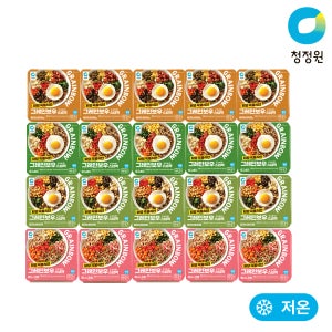 청정원 저당 식단관리 4주팩 그레인보우 도시락 베이컨&할라피뇨 200g 외 3종 총20개