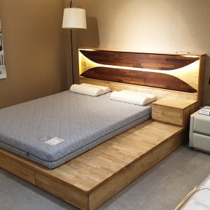 기획상품 멀바우 원목침대프레임 비너스 디럭스킹2000서랍형 오일바른 침대프레임 국내제작꿈을꾸는가구