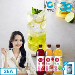 [N배송] 청정원 저당 홍초 석류 1.5L 외 2종 총2개+(임박증정)노슈거 스키피 크리미 462g