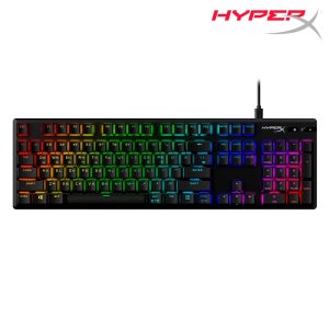 하이퍼엑스 알로이 오리진 PBT RGB 게이밍 기계식 청축 영문 키보드