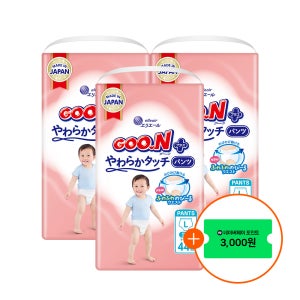 군 기저귀 플러스 소프트터치 팬티 대형(L) 44P x 3팩 +적립금 3천원