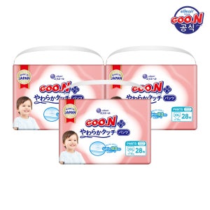 군 기저귀 플러스 소프트터치 팬티 점보형(XXL) 28P x 3팩+2박스 구매시 물티슈10팩 1박스