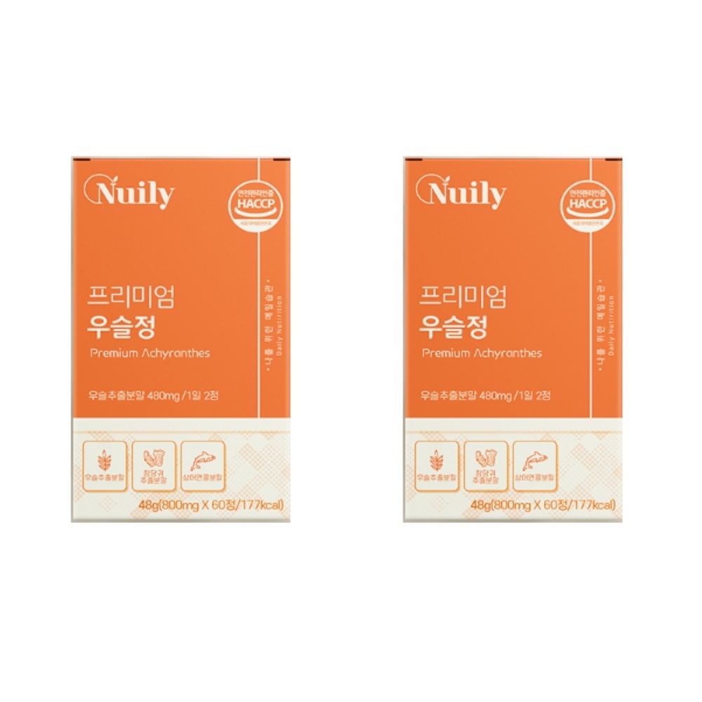 뉴일리 프리미엄 우슬 <b>추출분말</b> 60정 x 2개 녹색잎홍합 초록잎홍합 우슬정