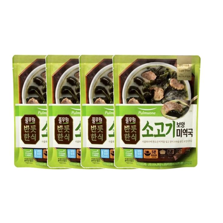 Pulmuone Foods Banduthan-sik Beef Seaweed Soup 4 pcs, Meal Kit Recommendation, Soup Meal Kit, Easy Soup, Broth Dish 300g
