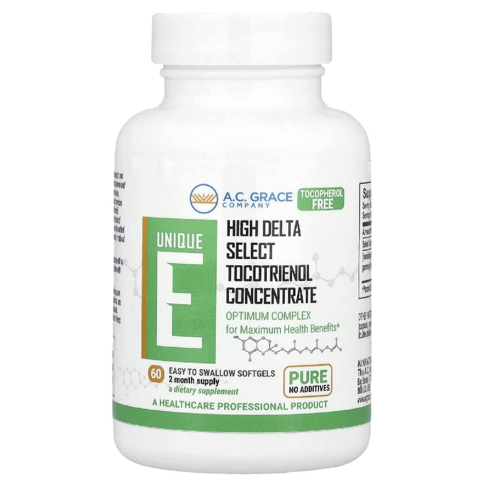 <b>A.C. Grace Company</b> Unique E 토코트리에놀 125mg 60소프트젤