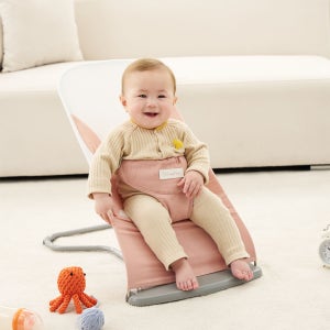 프리맘 바운서 아기 흔들의자 신생아 요람 접이식 메쉬 핑크