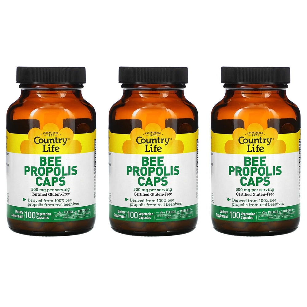 <b>컨트리라이프</b> 비 <b>프로폴리스</b> 캡 500mg 100정 3개 베지 캡슐 Bee <b>propolis</b>