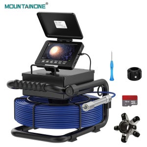 하수관 검사 카메라 5 인치 화면 12 개 흰색 LED가있는 파이프 라인 배수구 산업용 내시경 DVR 비디오 녹화