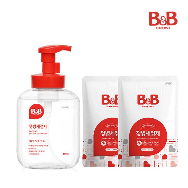비앤비 젖병세정제 용기1+리필2 (거품) 젖병세제 할인중
