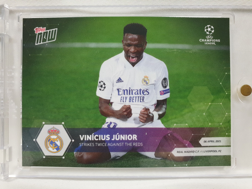 비니시우스 비니 주니어 2021 TOPPS NOW VINICIUS JUNIOR 탑스 나우 레알 마드리드 UEFA 챔피언스리그 유럽 축구 카드