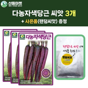 산들마켓 자색당근 씨앗 200립 보라색 당근씨 종자 3개+랜덤씨앗1개 증정