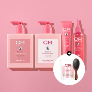 [올인원] 닥터그루트 클리니컬 릴리프 지루성 두피용 샴푸350ml+컨디셔너350ml+스팟젤80ml+워터스케일러250ml+(증정)7일체험KIT+은핀 헤어브러쉬