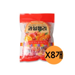 4가지 과일맛 과일젤리 혼합, 400g, 8개