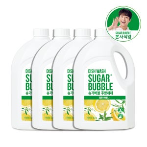 슈가버블 주방세제 레몬버베나 2.5L, 4개