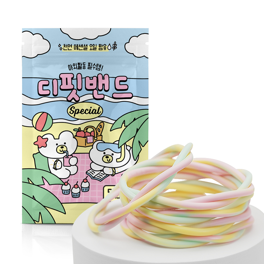 국내제조 디핏밴드 스페셜&라이트 KC인증 실리콘 썸머 밴드 팔찌 여름 필수템 어린이, 성인 캠핑, 등산, 워터밤, 콘서트