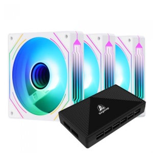 Segotep HB12 ARGB PWM (컨트롤러/3팩, 화이트) / MPS