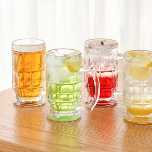 글램 글라스 하이볼잔 400ml 4P 세트 홈파티 맥주잔 홈카페 술잔 유리컵 집들이 선물