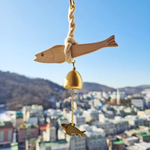 룰루홈 1+1 풍경 문종 후우링 액막이명태 운테리어 도어벨+자석후크