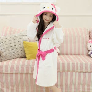 산리오 샤워가운 헬로키티 캐릭터 아동 여아 수영 비치 목욕가운