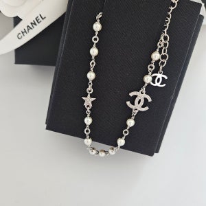 샤넬 CC로고 팬던트 목걸이 초커 네크리스 ABF748