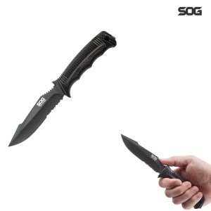 소그 실 스트라이크 픽스드 나이프 (블랙) 다용도칼 캠핑나이프 SOG