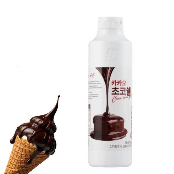 과일그릭이 초코쉘 700g 컵빙수 아이스크림 굳는 카카오 초콜릿 초코 소스