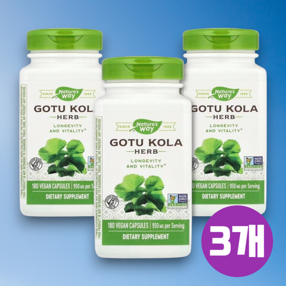 2+1 네이처스웨이 고투콜라 <b>허브</b> 950mg 180베지캡슐 3개 병풀