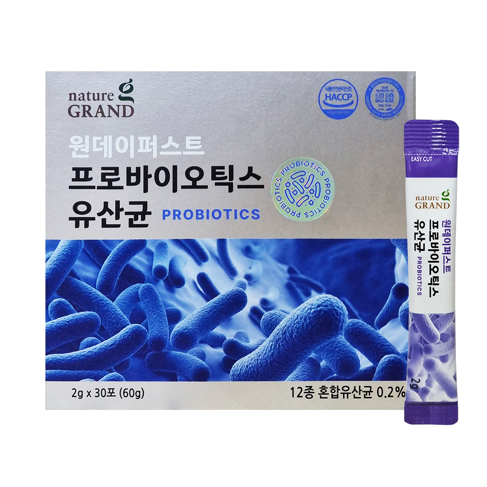 <b>네이처</b>그랜드 원데이퍼스트 프로바이오틱스 유산균 30포 분말 가루 혼합유산균 스틱