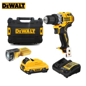 디월트 DCD701L1 12V 충전 컴팩트 드릴 3.0Ah 배터리 1개 랜턴 세트