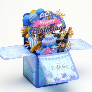 입체 생일 팝업카드 시리즈 7종 - 3D 땡큐 축하 파티용품 카드플리즈