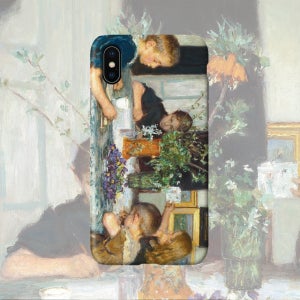 명화 케이스 3248 비고 요한센 Viggo Johansen - 봄꽃을 그리는 아이들 Børn, der male Foraarsblomster,1894 전시굿즈 아이폰XS하드