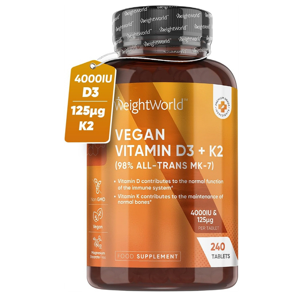 <b>웨이트월드</b> <b>비타민</b> D3 4000IU + K2 (MK7) 125μg 240정