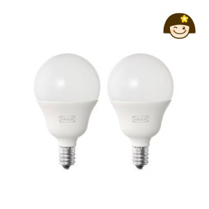 이케아 E14 2개입 LED전구 전구색 엘이디전구 2700K